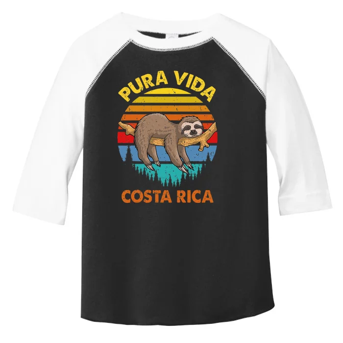 Costa Rica Pura Vida Sloth Toddler Fine Jersey T-Shirt