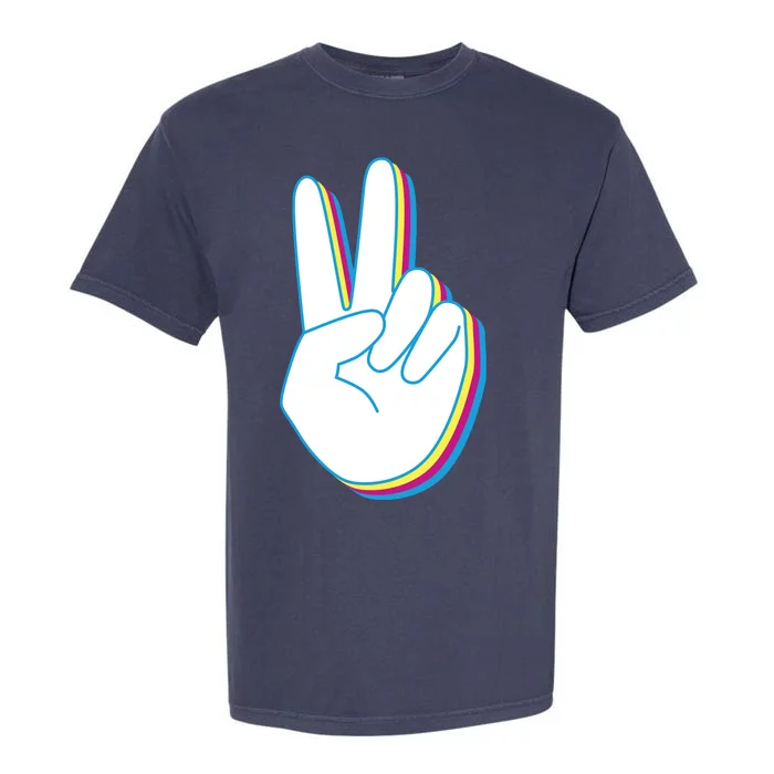 Colorful Retro Peace Sign Garment-Dyed Heavyweight T-Shirt