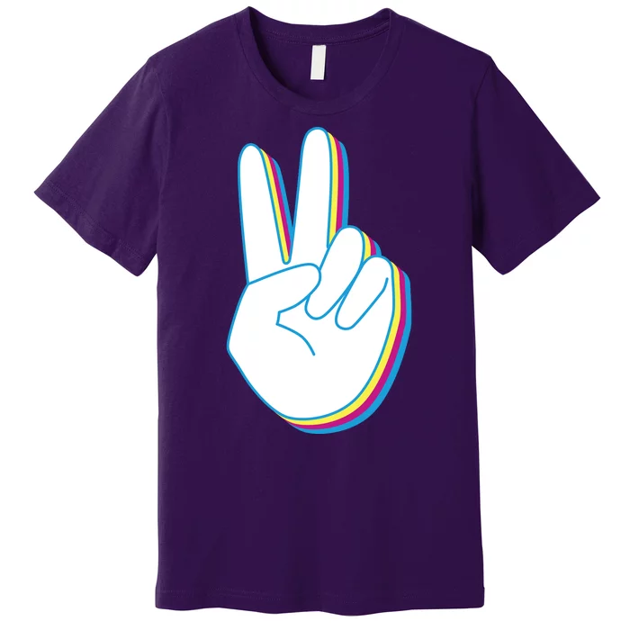 Colorful Retro Peace Sign Premium T-Shirt