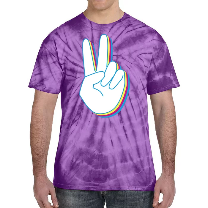 Colorful Retro Peace Sign Tie-Dye T-Shirt