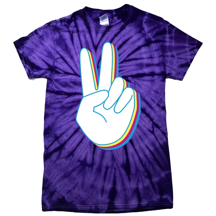 Colorful Retro Peace Sign Tie-Dye T-Shirt