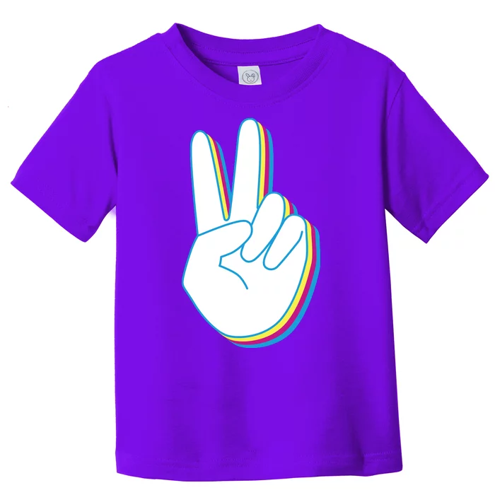 Colorful Retro Peace Sign Toddler T-Shirt