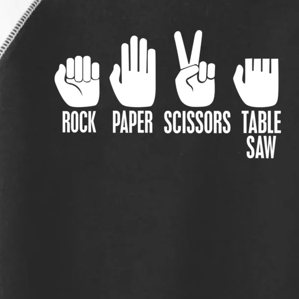 Carpenters Rock Paper Scissor Table Saw Gift Toddler Fine Jersey T-Shirt