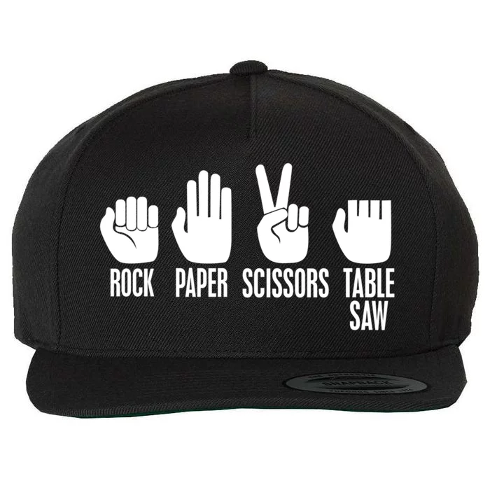 Carpenters Rock Paper Scissor Table Saw Gift Wool Snapback Cap