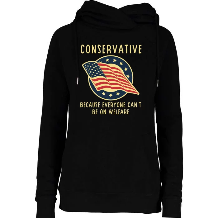 Conservative Republican Patriotic Anti Democrat Womens Funnel Neck Pullover Hood