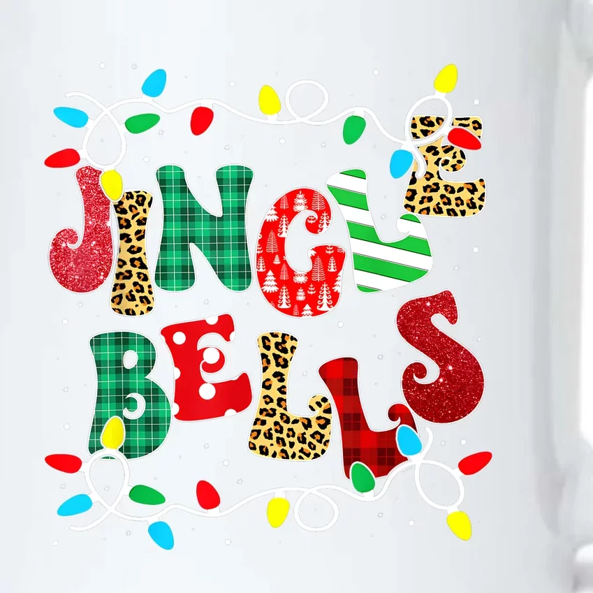 Christmas Red Plaid Jingle Bells Christmas Family Pajama Black Color Changing Mug