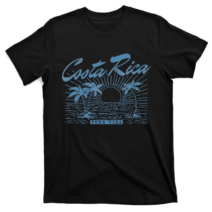 Costa Rica Pura Vida Vintage Distressed Beach T-Shirt