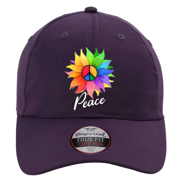 Cute Rainbow Peace Symbol Flower The Original Performance Cap