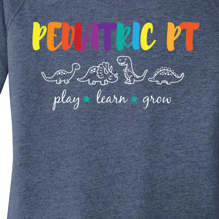 Cute Rainbow Pediatric PT Shirts Kids Physical Therapist Women's Perfect Tri Tunic Long Sleeve Shirt