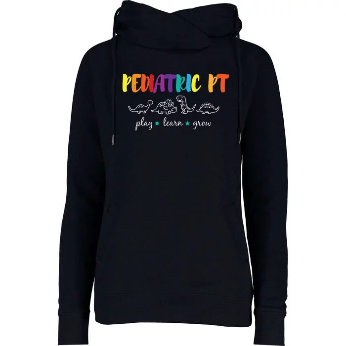 Cute Rainbow Pediatric PT Shirts Kids Physical Therapist Womens Funnel Neck Pullover Hood