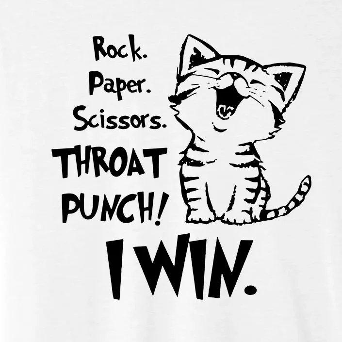 Cat Rock Paper Scissors Throat Punch I Win ChromaSoft Performance T-Shirt