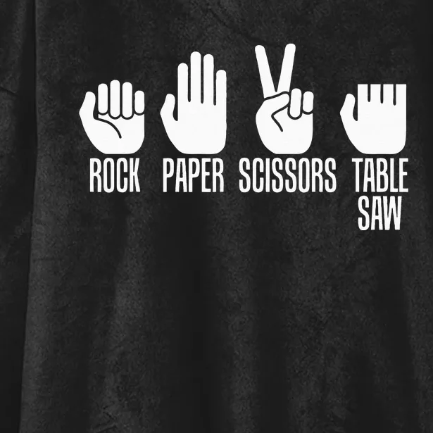 Carpenters Rock Paper Scissor Table Saw Carpentry Gift Hooded Wearable Blanket