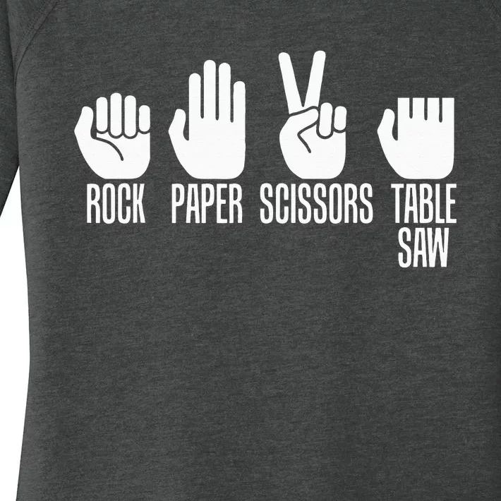 Carpenters Rock Paper Scissor Table Saw Carpentry Gift Women's Perfect Tri Tunic Long Sleeve Shirt