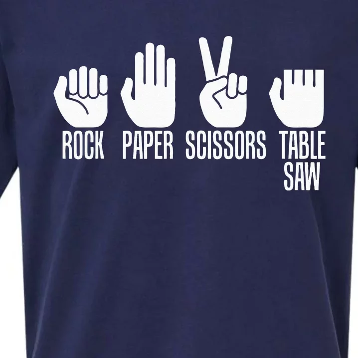 Carpenters Rock Paper Scissor Table Saw Carpentry Gift Sueded Cloud Jersey T-Shirt