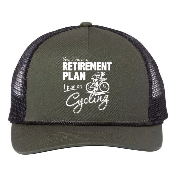 Cycling Retirement Plan Cyclist Bicycle Retro Rope Trucker Hat Cap