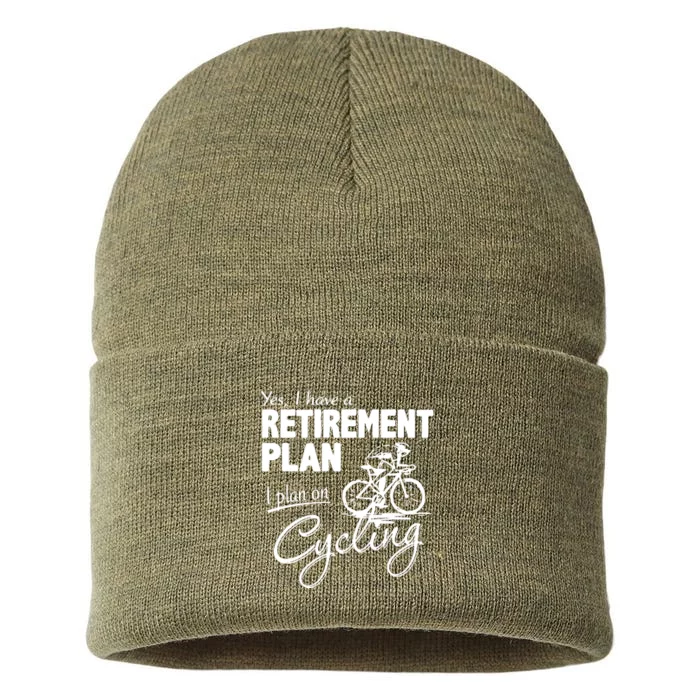 Cycling Retirement Plan Cyclist Bicycle Sustainable Knit Beanie