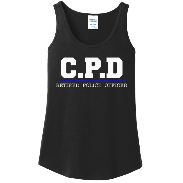 C.P.D Retired Police Officer Chicago PD Gift Ladies Essential Tank