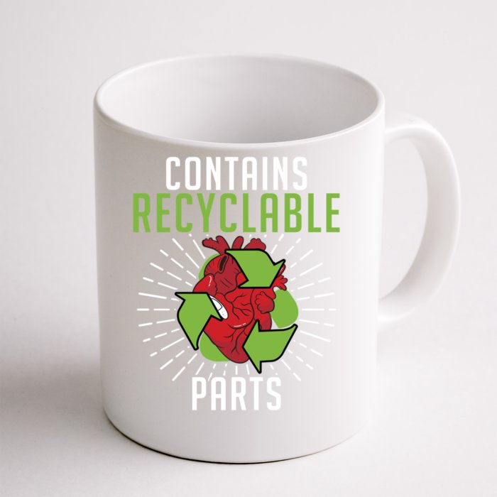 Contains Recyclable Parts Survivor Open Heart Surgery Great Gift Front & Back Coffee Mug