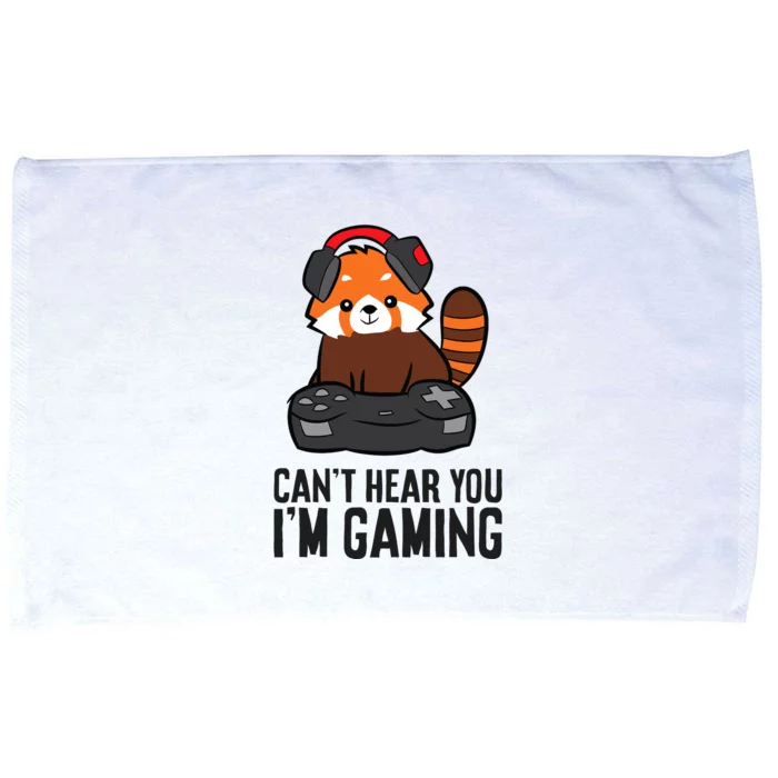 Cute Red Panda Gaming CanT Hear You IM Gaming Microfiber Hand Towel