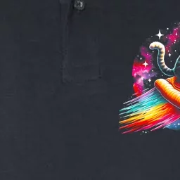 Cat Riding Pizza Galaxy Kitten Outerspace Galaxy Cat Softstyle Adult Sport Polo