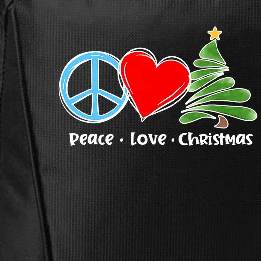 Cute Retro Peace Love Christmas Boho Christmas City Backpack