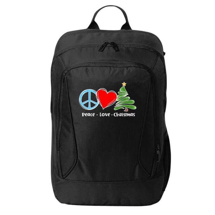 Cute Retro Peace Love Christmas Boho Christmas City Backpack