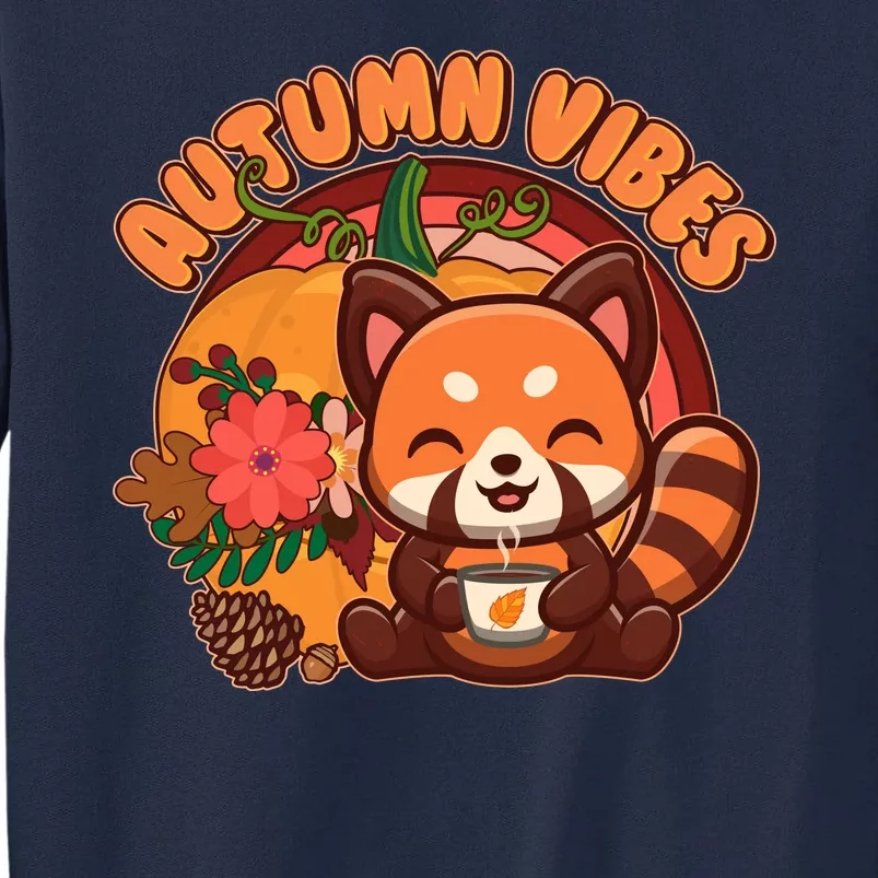 Cute Red Panda Autumn Vibes Tall Sweatshirt