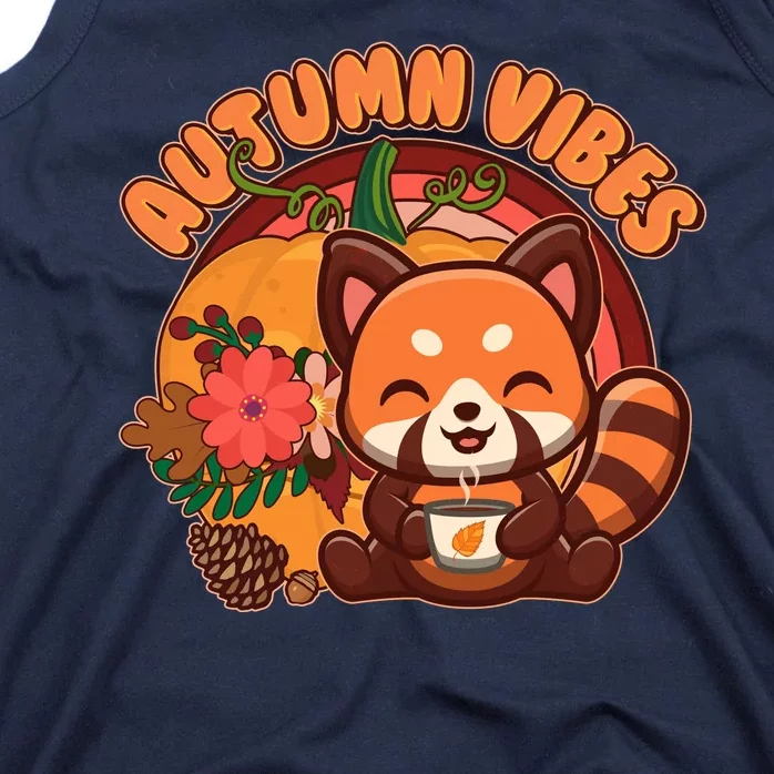 Cute Red Panda Autumn Vibes Tank Top