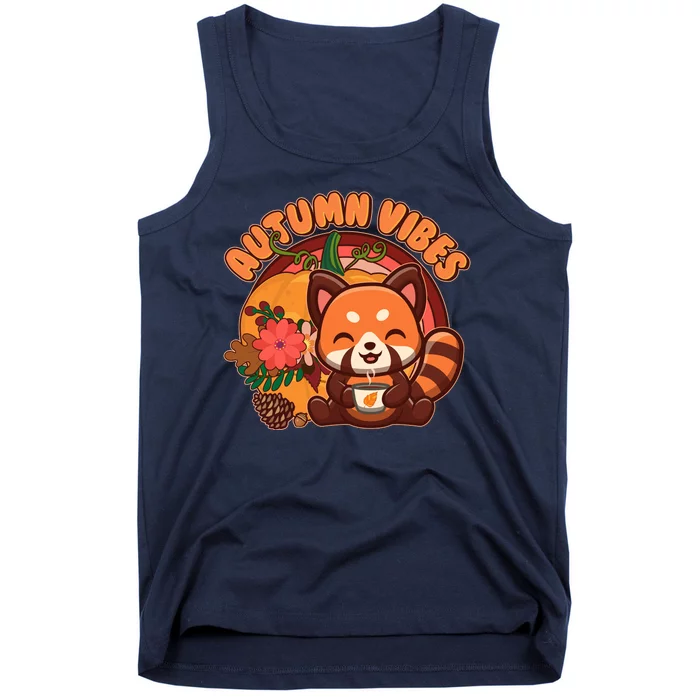 Cute Red Panda Autumn Vibes Tank Top