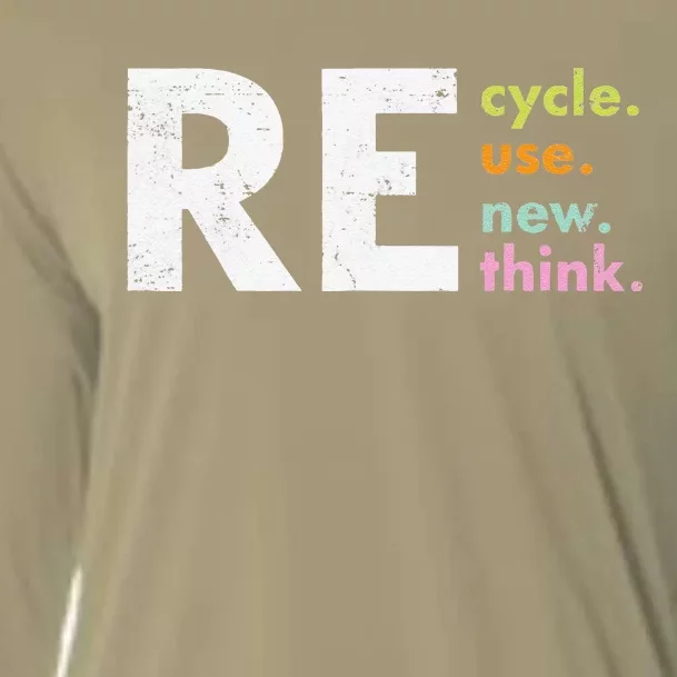 Cutes Recycle Reuse Renew Rethink Crisis Environmental Activism Cooling Performance Long Sleeve Crew