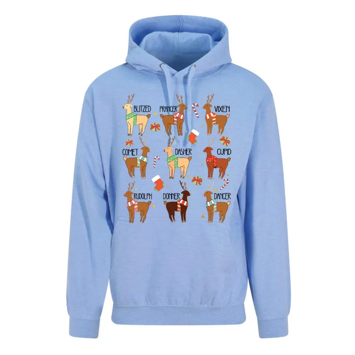 Christmas Reindeer Rudolph Funny Holiday Unisex Surf Hoodie