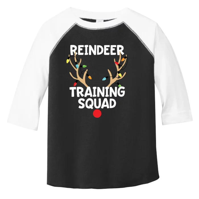 Christmas Running Reindeer Training Squad Team Sport Toddler Fine Jersey T-Shirt