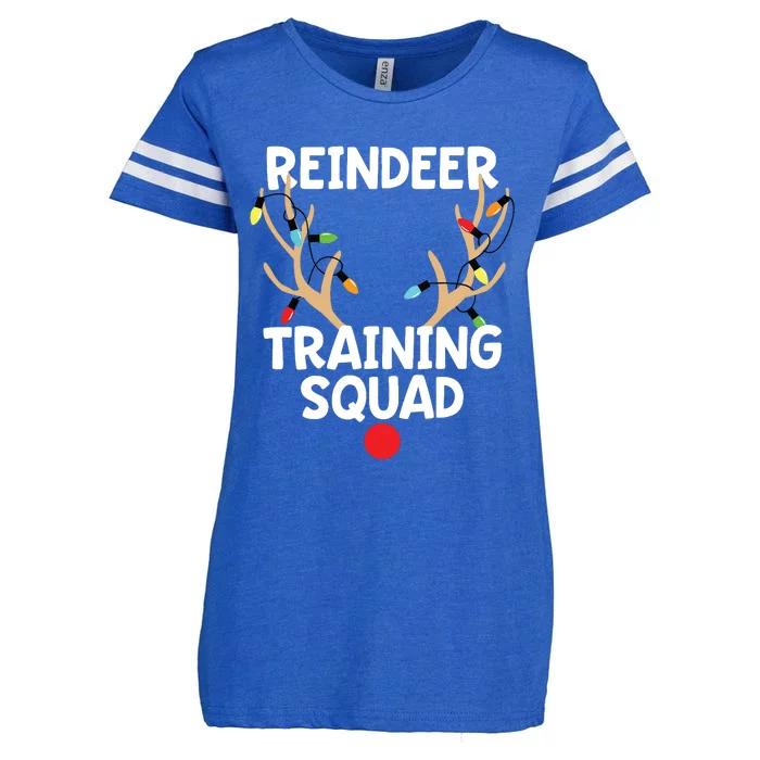 Christmas Running Reindeer Training Squad Team Sport Enza Ladies Jersey Football T-Shirt