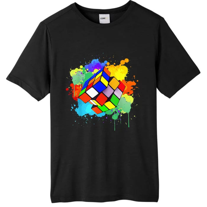 Cool Rubik Rubix Rubics Player Cube Watercolor Lovers ChromaSoft Performance T-Shirt