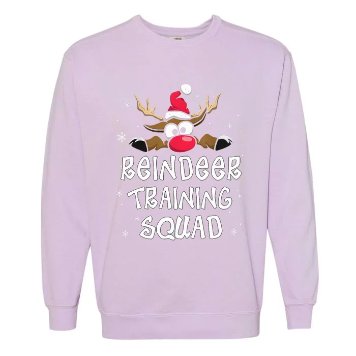 Christmas Running Reindeer Runner Training Squad Team Gifts Garment-Dyed Sweatshirt