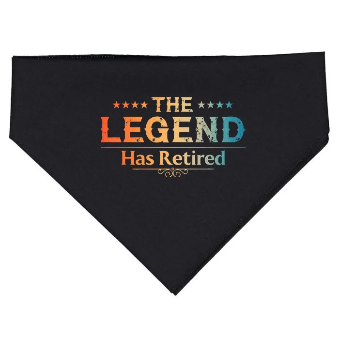 Cute Retired Retiring Retiree Retirement USA-Made Doggie Bandana