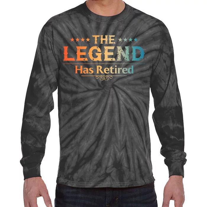 Cute Retired Retiring Retiree Retirement Tie-Dye Long Sleeve Shirt