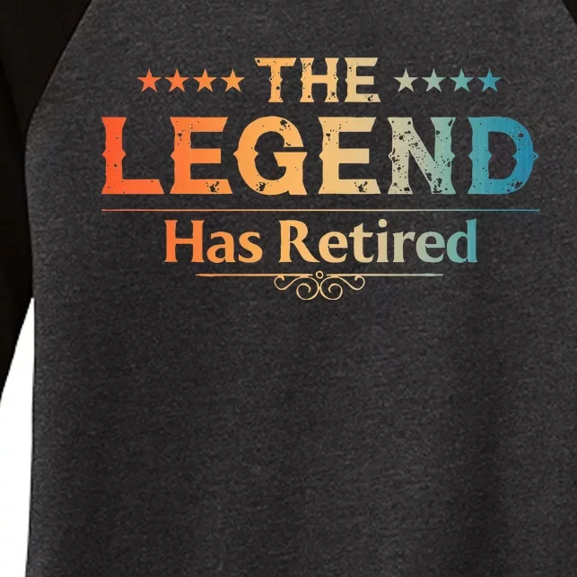 Cute Retired Retiring Retiree Retirement Women's Tri-Blend 3/4-Sleeve Raglan Shirt