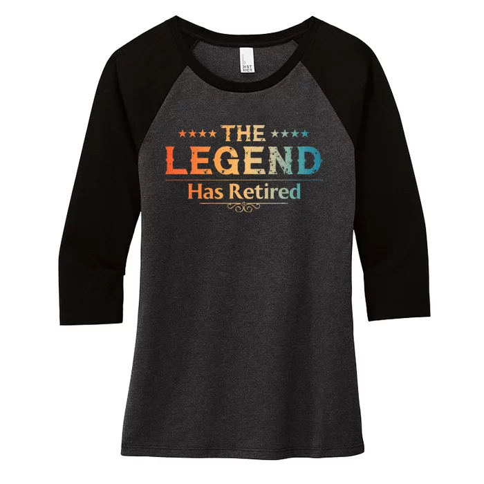 Cute Retired Retiring Retiree Retirement Women's Tri-Blend 3/4-Sleeve Raglan Shirt