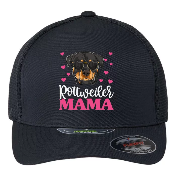 Cute Rottie Rottweiler Mama Mothers Day Dog Mom Flexfit Unipanel Trucker Cap