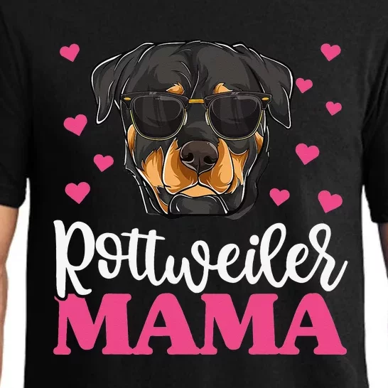 Cute Rottie Rottweiler Mama Mothers Day Dog Mom Pajama Set