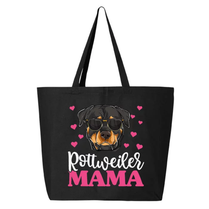 Cute Rottie Rottweiler Mama Mothers Day Dog Mom 25L Jumbo Tote