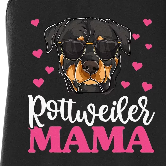 Cute Rottie Rottweiler Mama Mothers Day Dog Mom Women's Racerback Tank