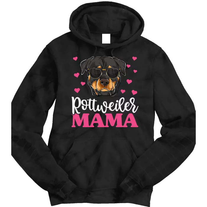 Cute Rottie Rottweiler Mama Mothers Day Dog Mom Tie Dye Hoodie