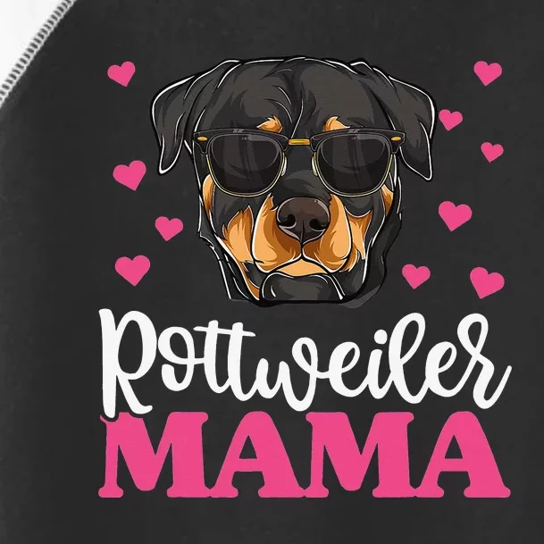 Cute Rottie Rottweiler Mama Mothers Day Dog Mom Toddler Fine Jersey T-Shirt