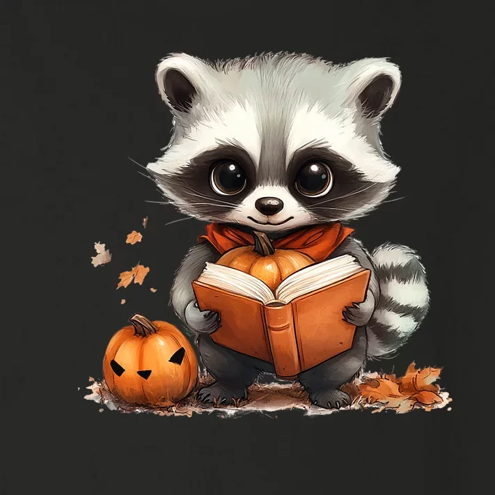 Cute Racoon Reading Book Lovers Halloween Women Racoon Toddler Long Sleeve Shirt