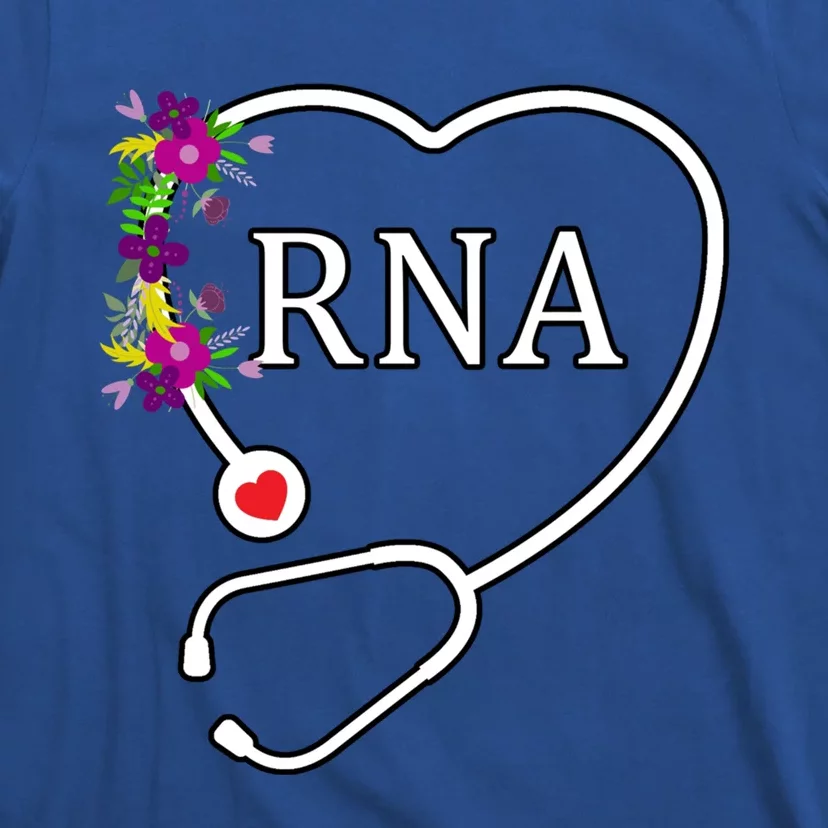 Cute Rna Restorative Nurse Assistant Aide Floral Stethoscope Gift T-Shirt