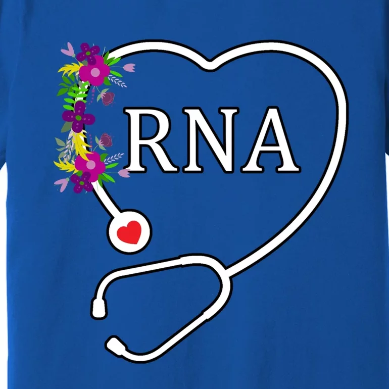 Cute Rna Restorative Nurse Assistant Aide Floral Stethoscope Gift Premium T-Shirt