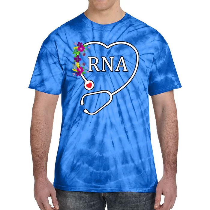 Cute Rna Restorative Nurse Assistant Aide Floral Stethoscope Gift Tie-Dye T-Shirt