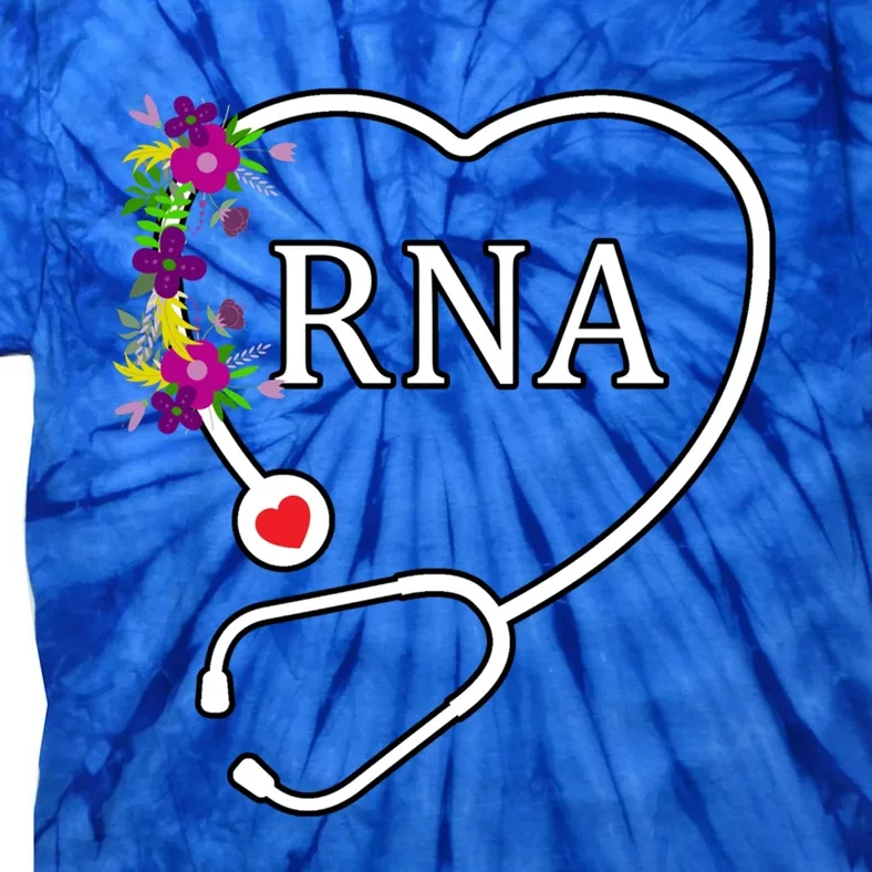 Cute Rna Restorative Nurse Assistant Aide Floral Stethoscope Gift Tie-Dye T-Shirt